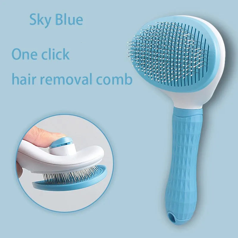 Dog Brush with 1-click hair removal