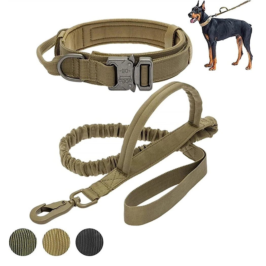 Tactical Dog Collars and Dog Leash Set for Larger Dogs