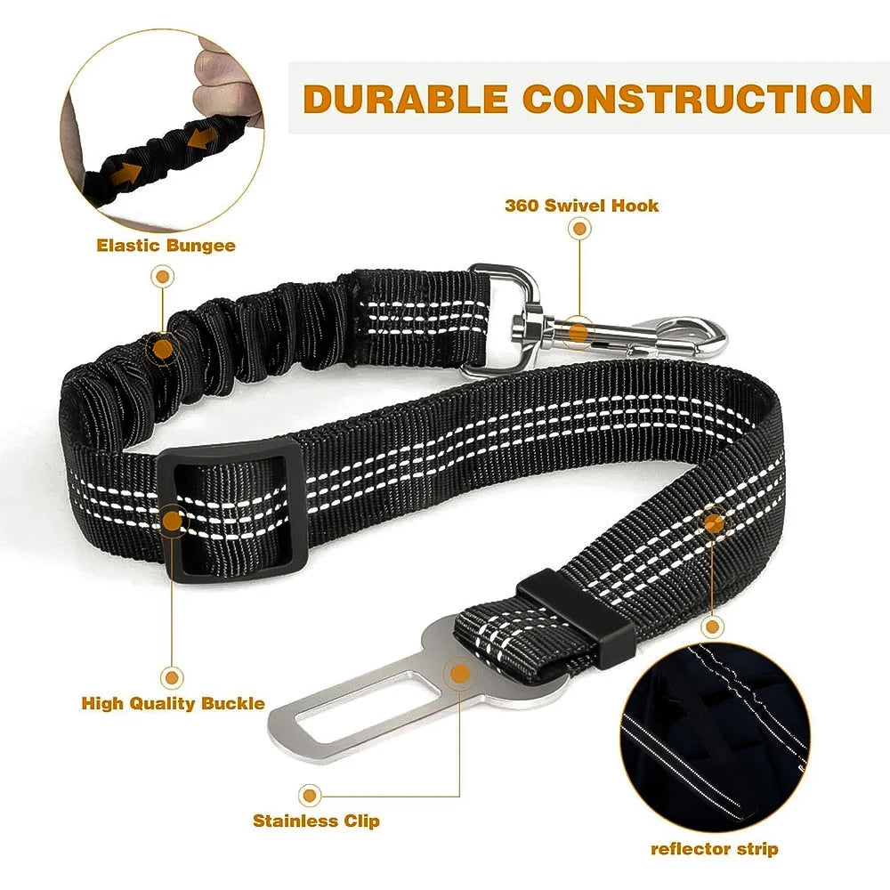 Clip in Elastic Dog Seat Belt 