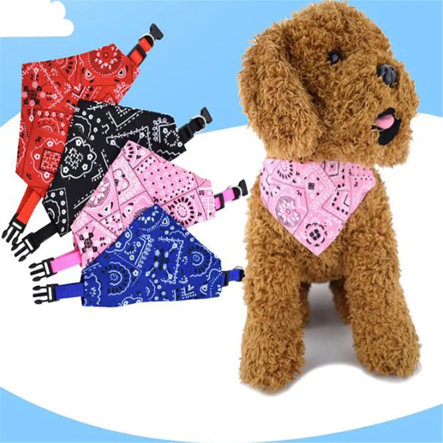 Adjustable Triangular Bandage for Pet Dog Cat Washable Scarf Bandana Collar Bibs Cat Neck Decor Birthday Party Dress Up