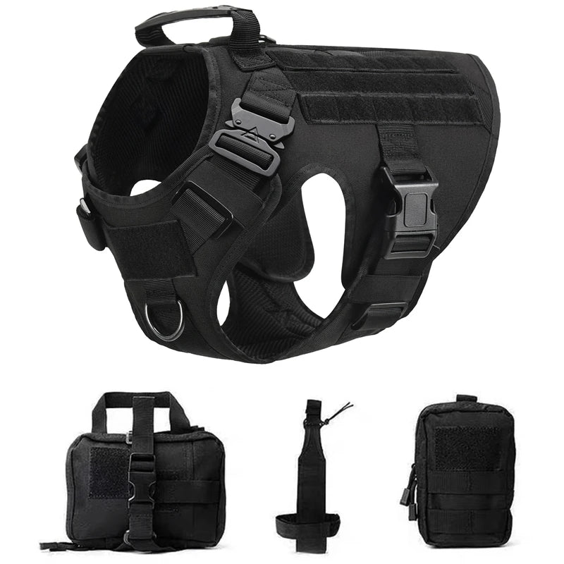 Tactical Harness Kits with Leash and Pack Bags