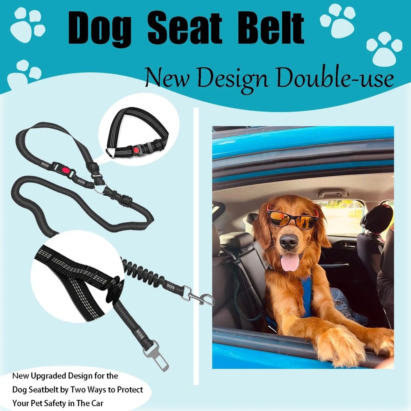 Adjustable Heavy Duty Dog Seat Belt