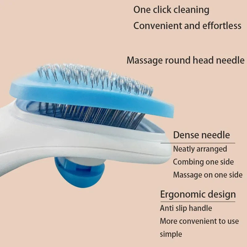 Dog Brush with 1-click hair removal