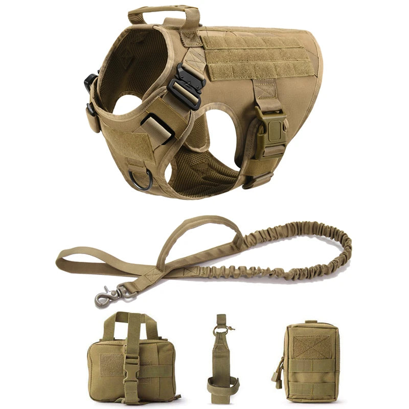 Tactical Harness Kits with Leash and Pack Bags