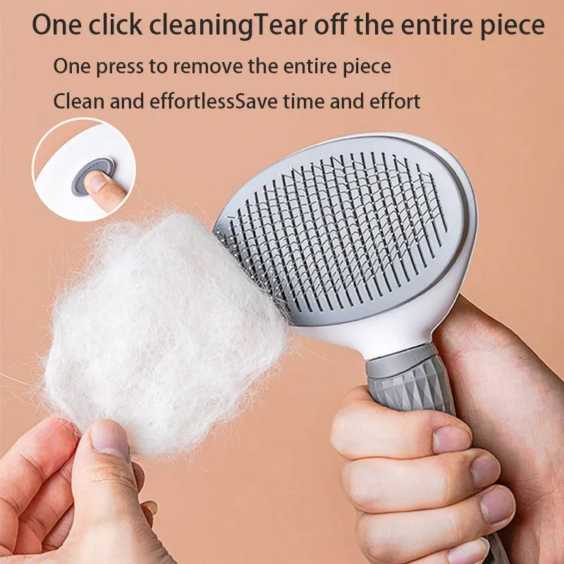 Dog Brush with 1-click hair removal