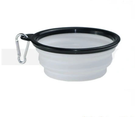 Collapsible Silicone Food and Water Bowl with Carabiner