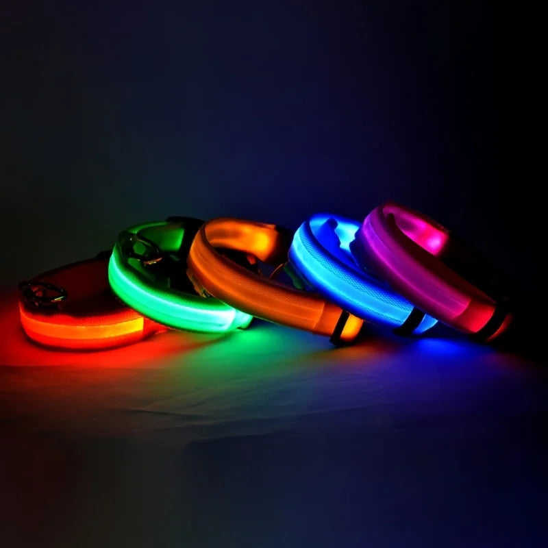 Nylon LED Night Safety Dog Collar