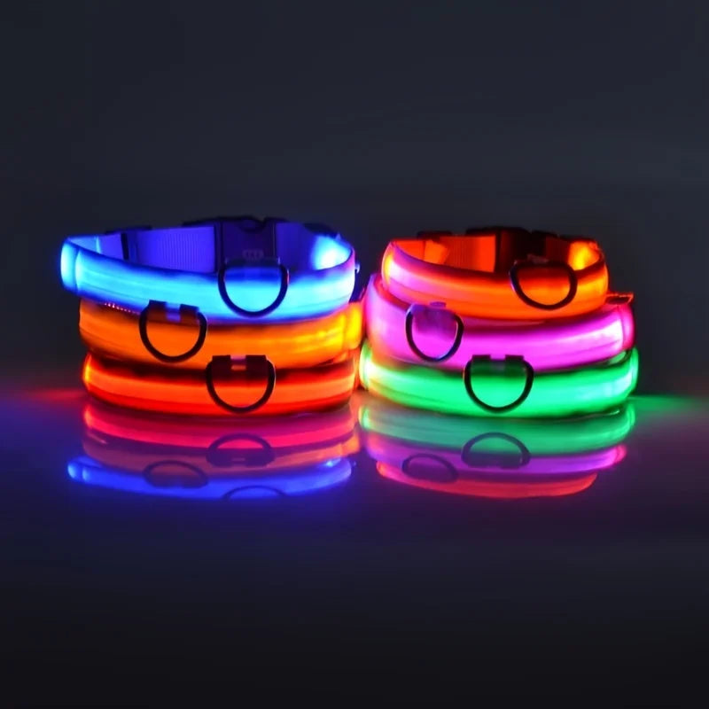 Nylon LED Night Safety Dog Collar