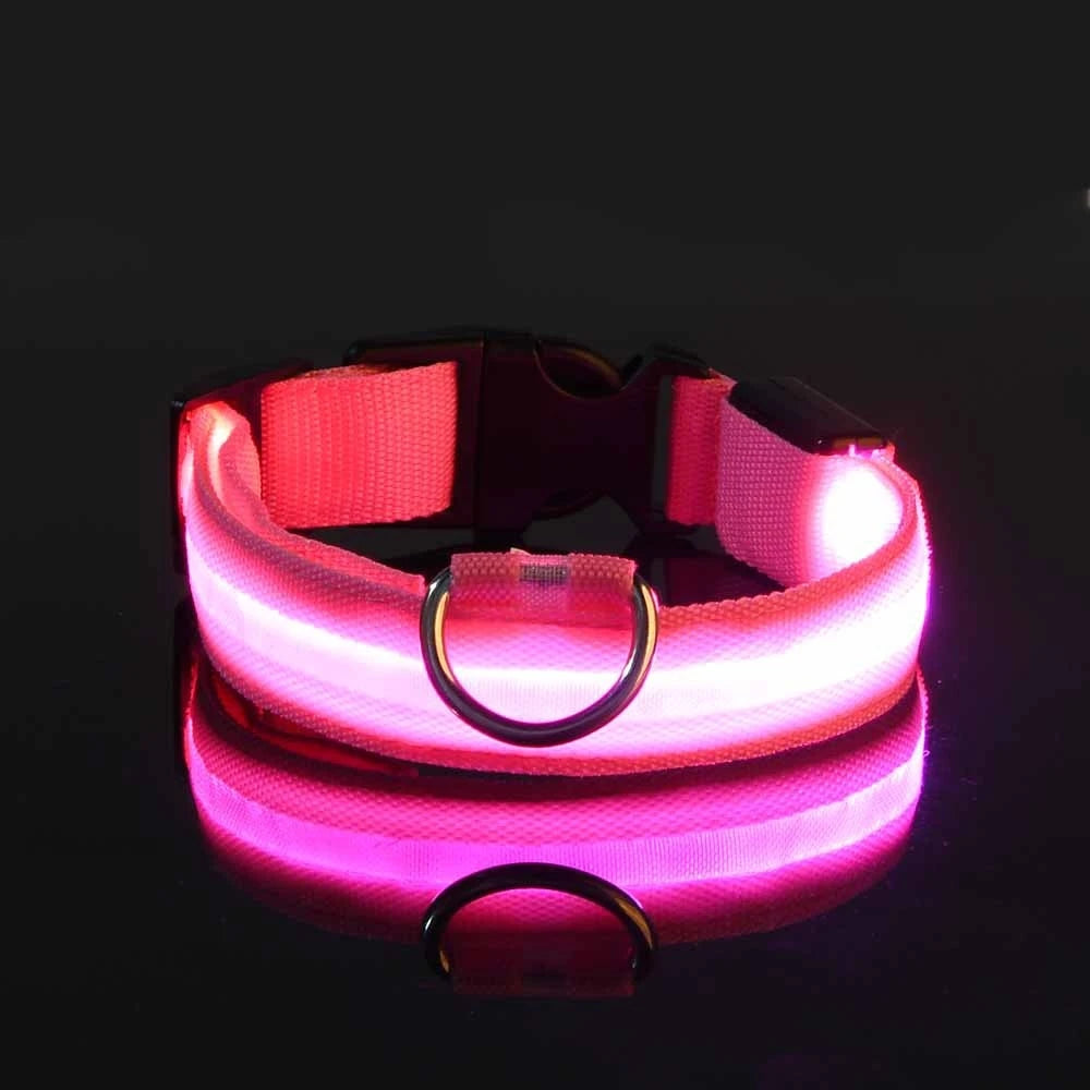 Nylon LED Night Safety Dog Collar