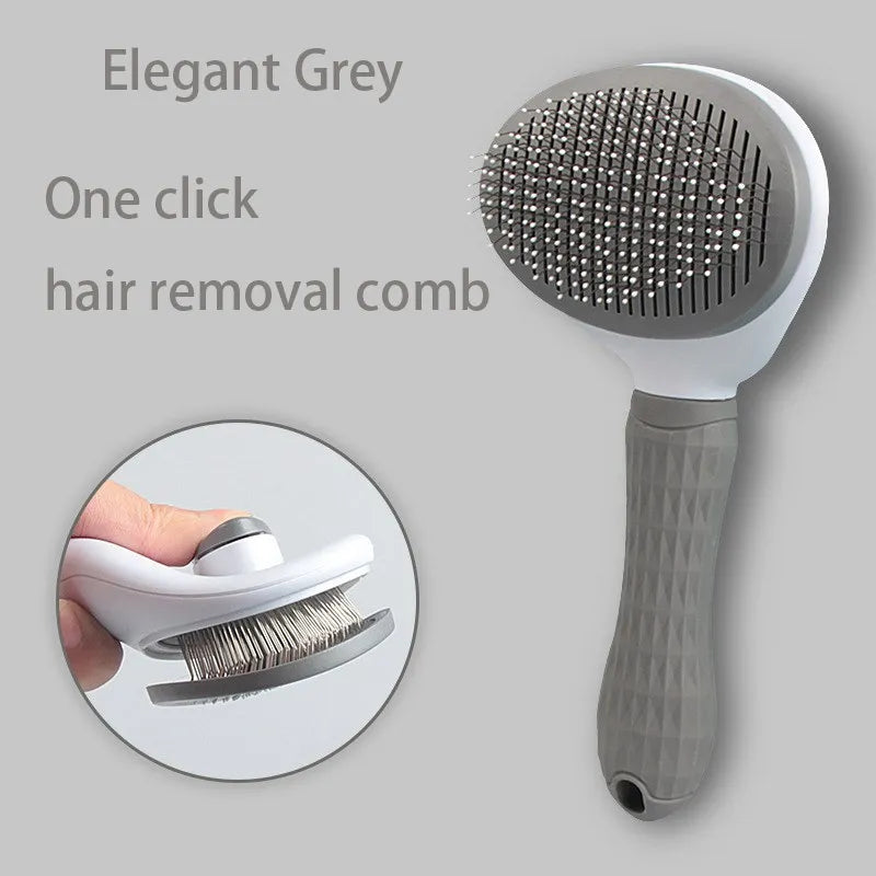 Dog Brush with 1-click hair removal