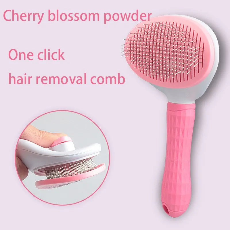 Dog Brush with 1-click hair removal