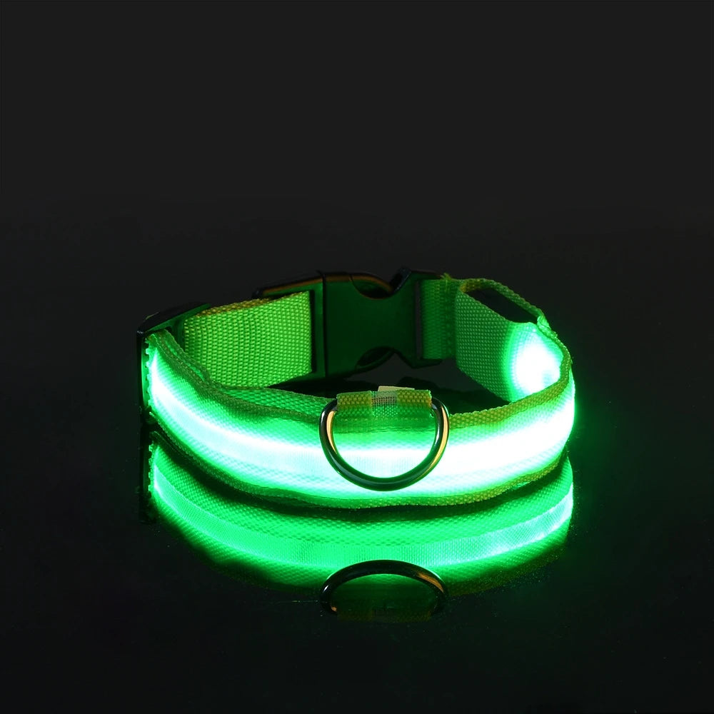 Nylon LED Night Safety Dog Collar